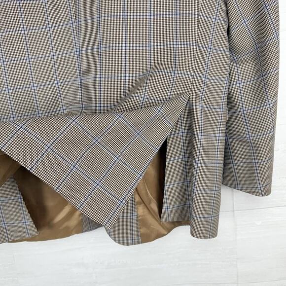 Peter Millar Crown Crafted Wool Sport Coat Blazer Men 44R Harrison Glen Plaid - Picture 9 of 16